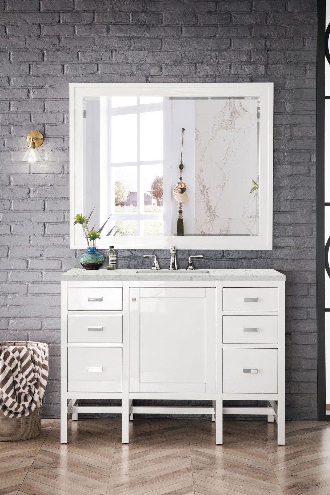 James Martin Vanities E444-V48-3EJP Addison 48″ – White