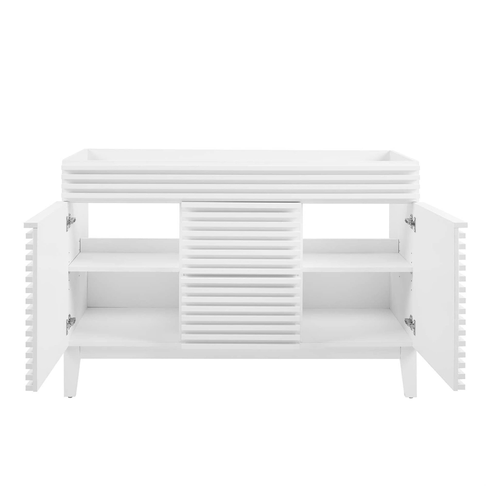 Modway Render 47″ MDF and Particleboard Bathroom Vanity Cabinet in White