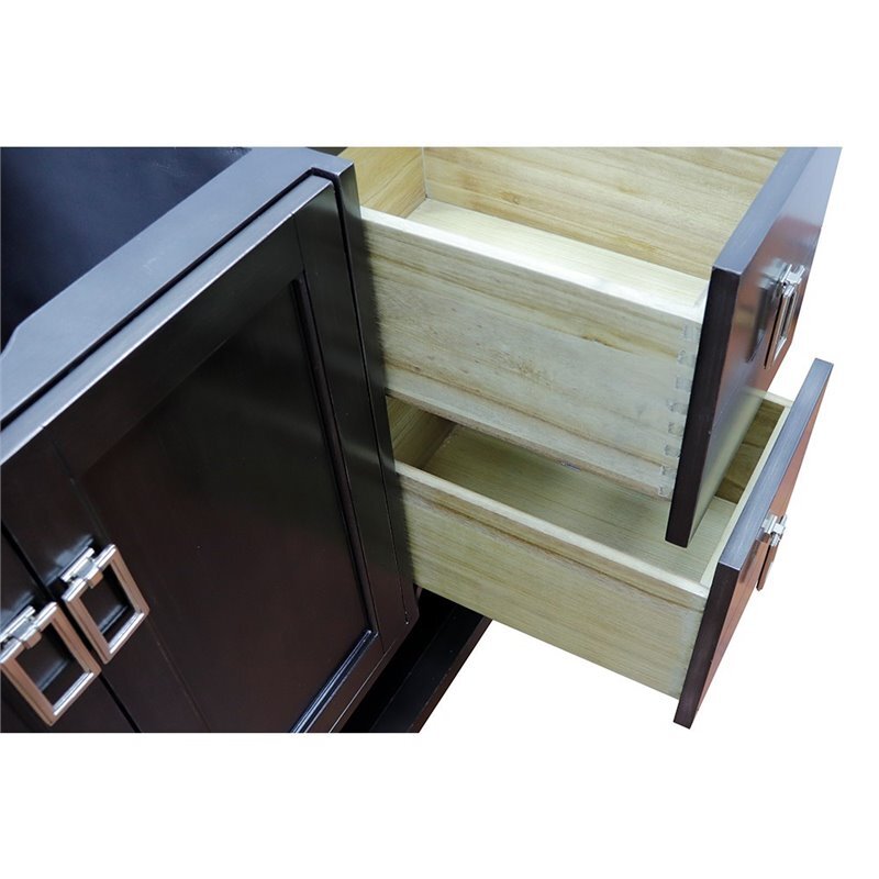 Monterey 49″ Oval Sink Solid Wood Vanity in Silvery Brown/Black Galaxy
