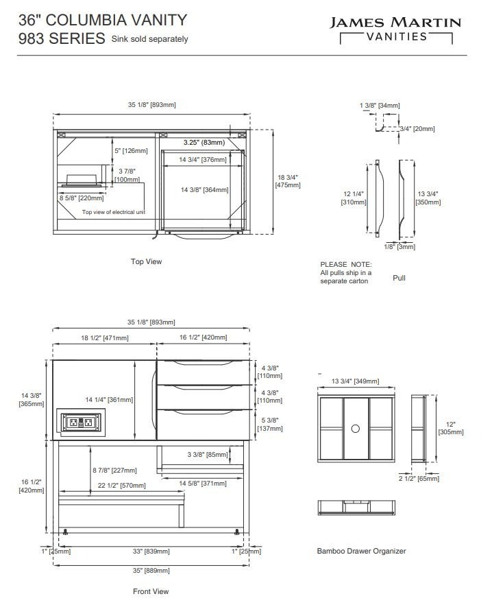 consdit_0 James Martin 983-V36-R 36 inch Wall Mounted Vanity residential deliver
