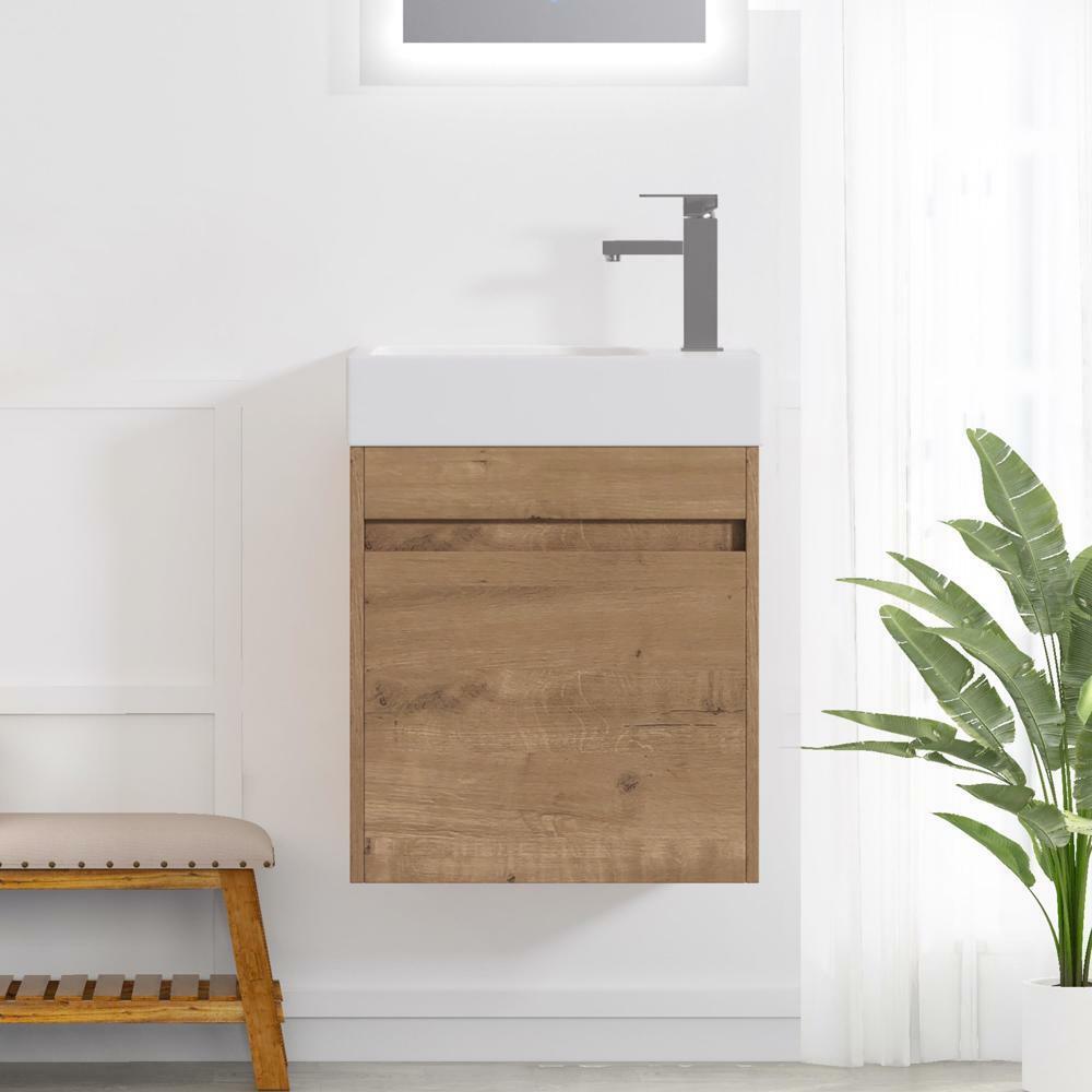 18 Inch Bathroom Vanity With Single Sink, Soft Close Doors,Strong Modern Style