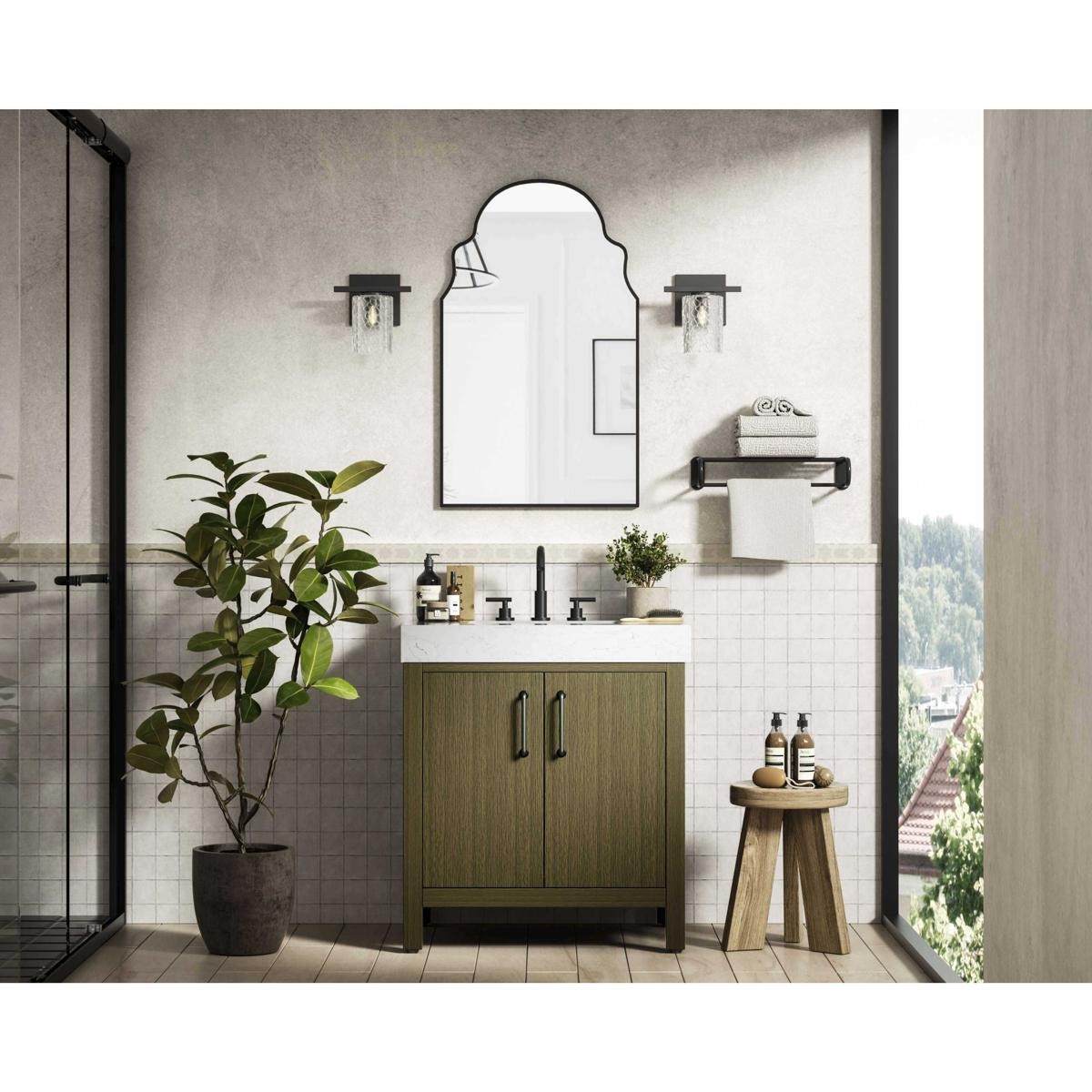 Elegant Lighting VF60630MCB Nathan Vanity Chestnut Brown