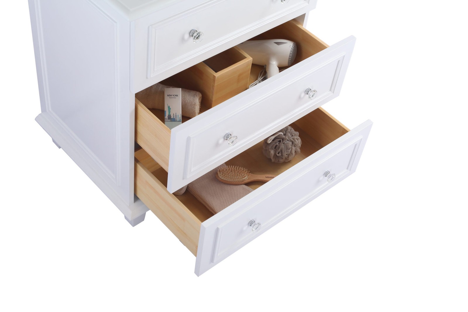 Miseno MV-30-313DVN Luna 30″ – Grey / White Carrara Marble