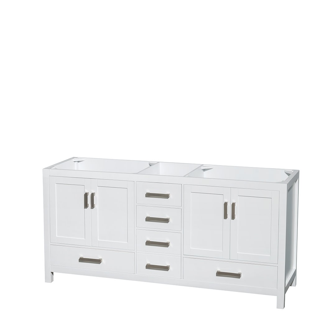 Wyndham Collection WCS141472DUNSMED Sheffield 72″ – Espresso / White Carrara