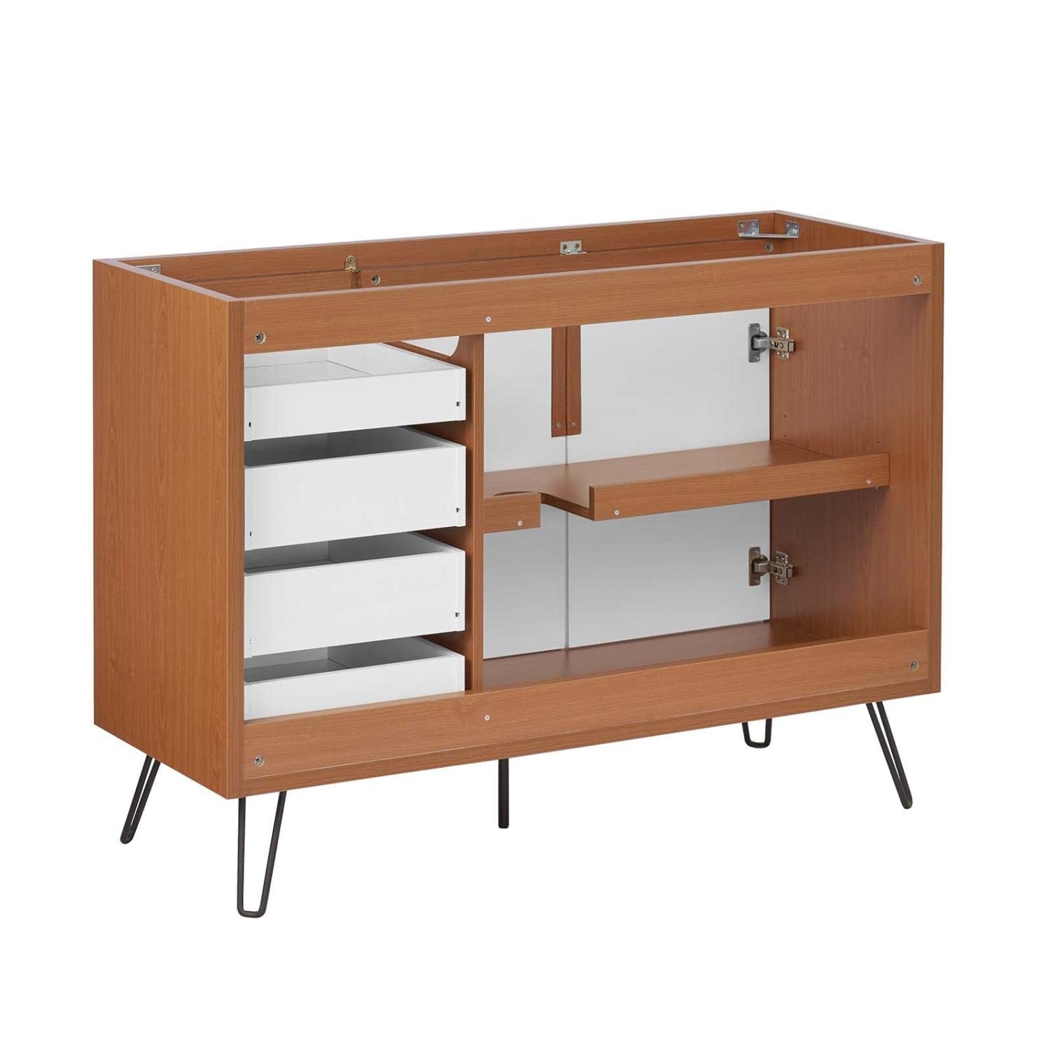 Modway Energize 47″ MDF and Particleboard Bathroom Vanity Cabinet – White Finish