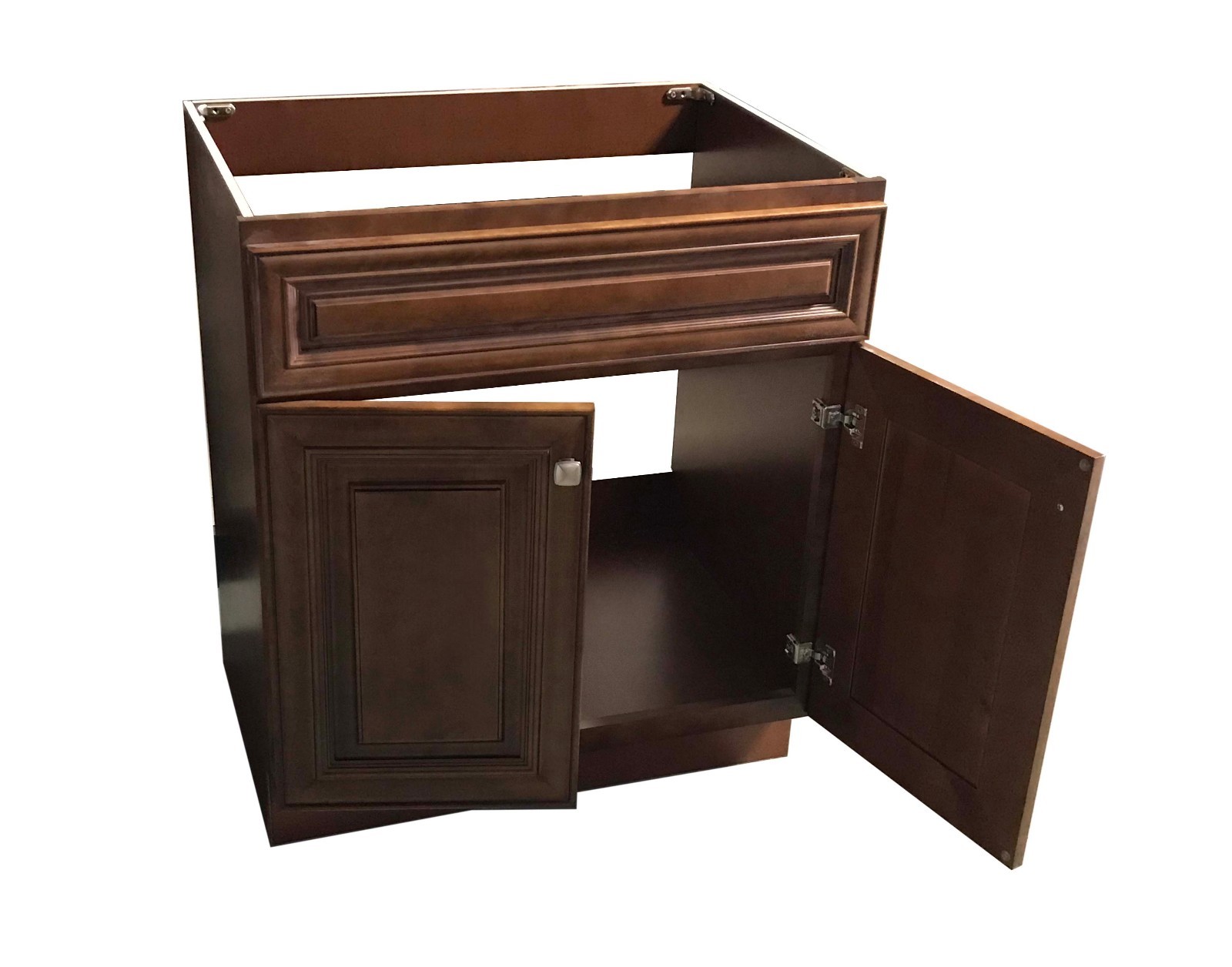 single Maple walnut Bathroom Vanity Base Cabinet solid wood 24″ 30″ 36″