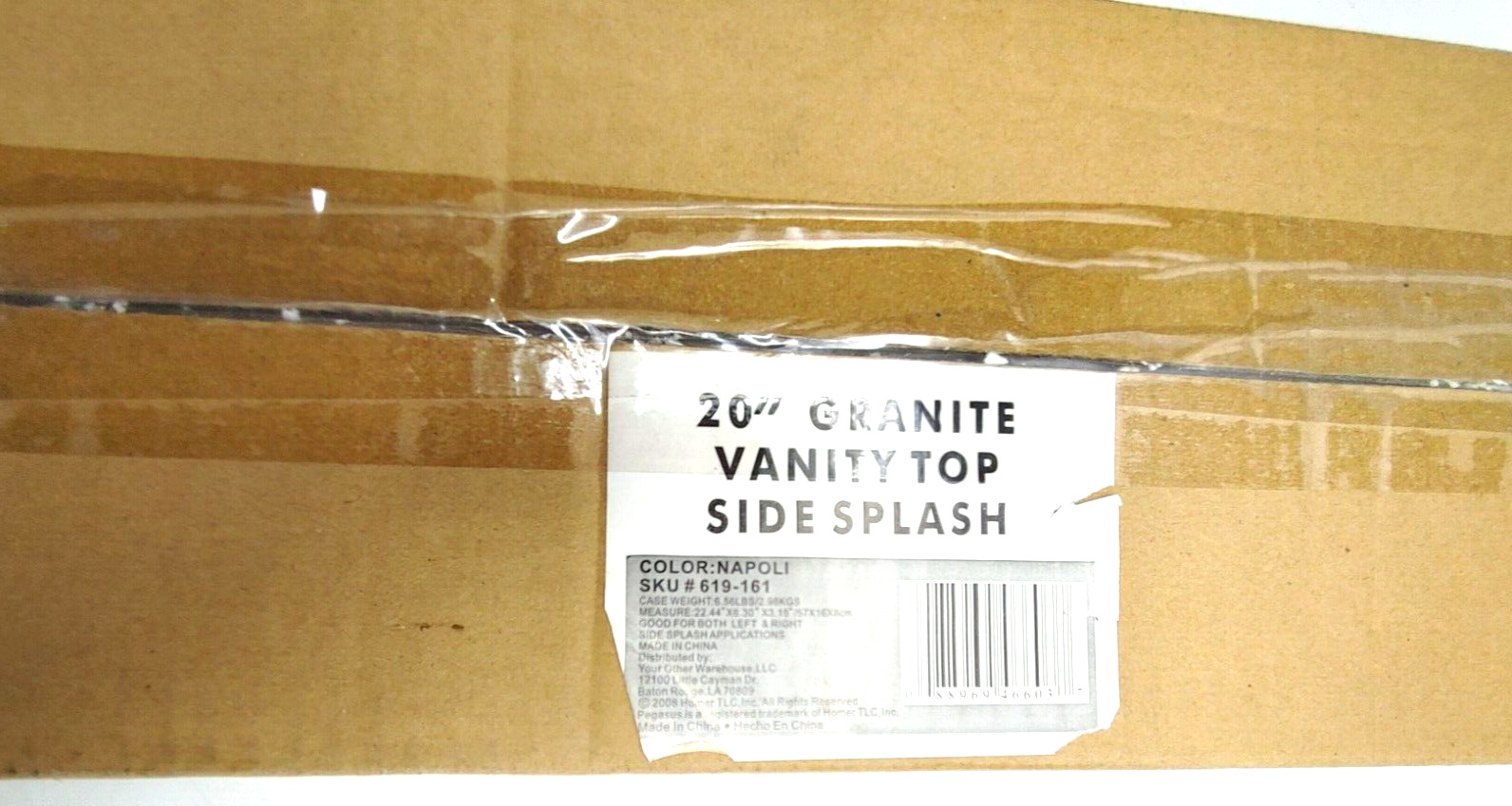 Pegasus PE42603 20″ Napoli Granite Side Splash ONLY Colors Vary Natural Granite