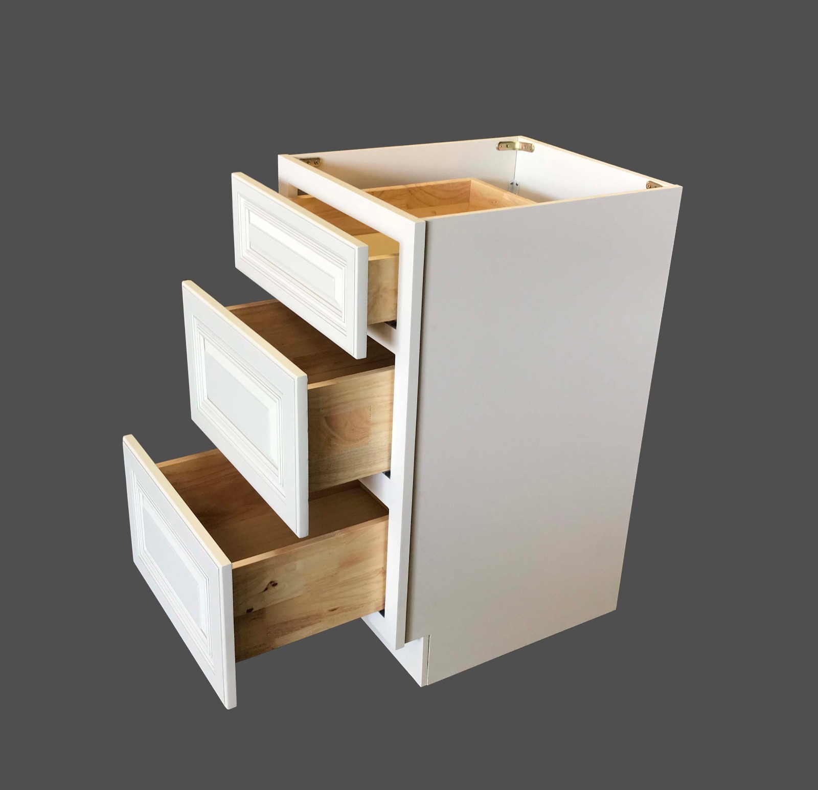 3 Drawers Antique White Bathroom Vanity Base Cabinet solid wood 12″ 15″ 18″