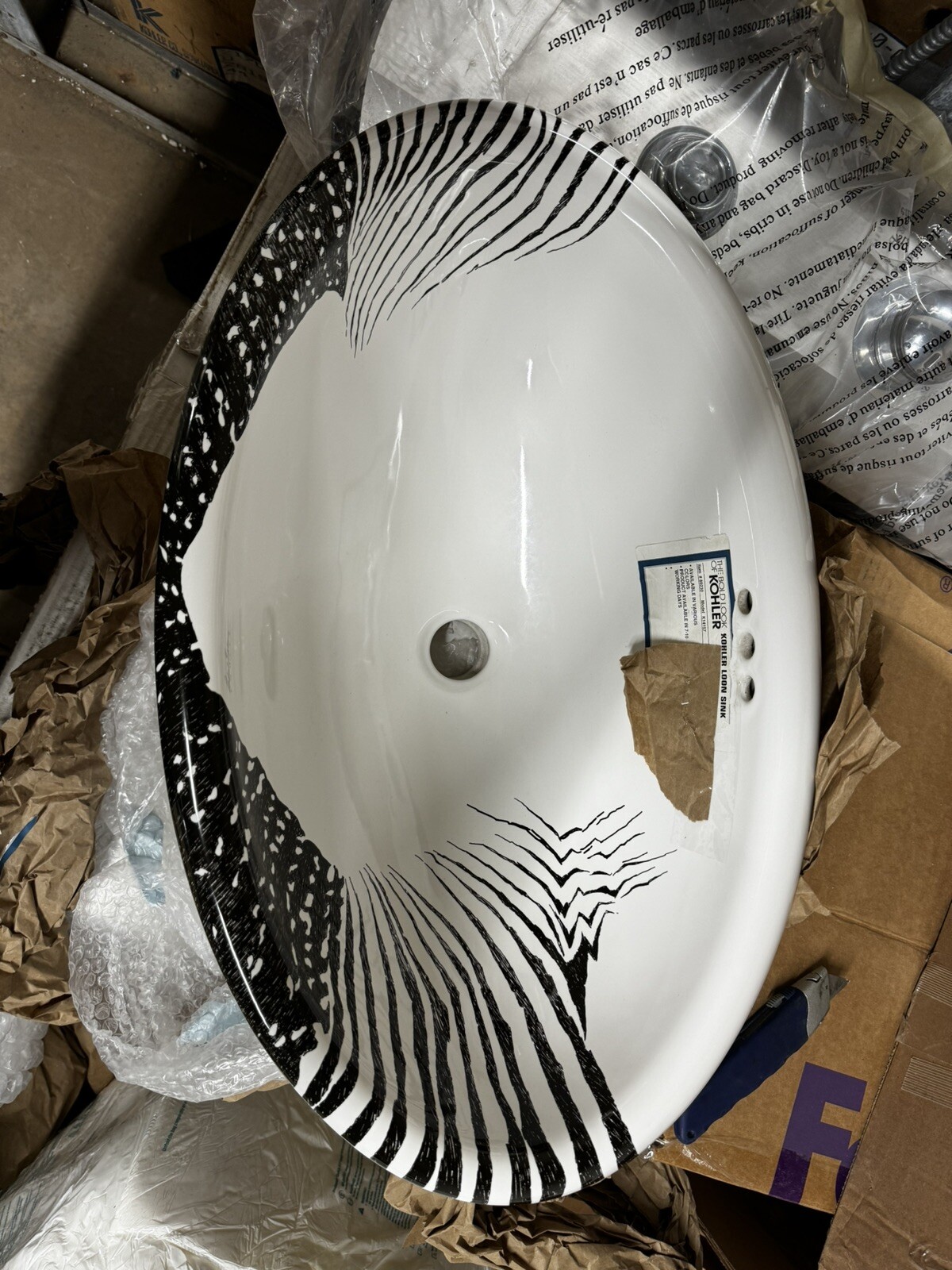 KOHLER Loon design on Vintage Self-rimming lavatory K-14157-NA