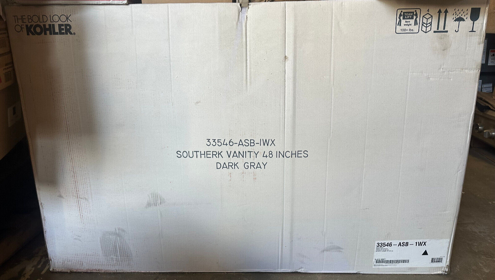 Kohler Southerk 48″ FreeStanding Single Basin Vanity Set – K-33546-ASB-1WX