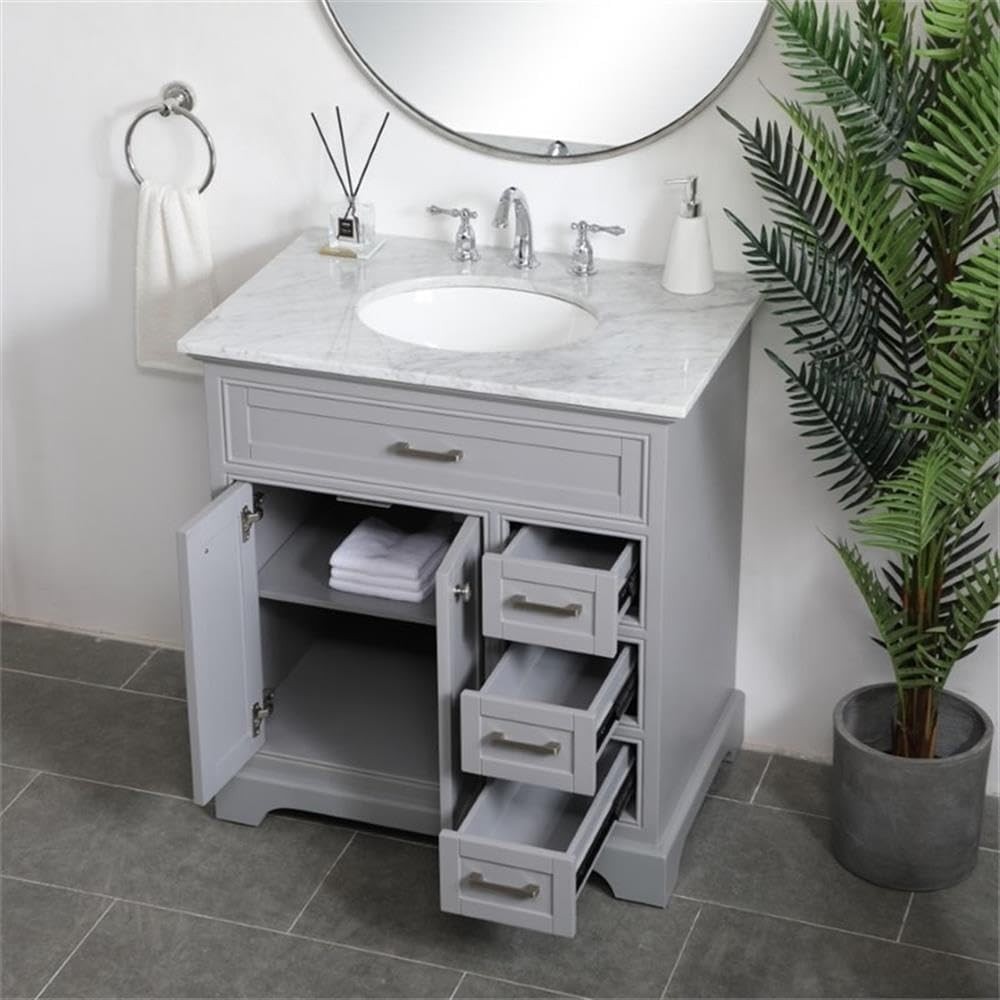 Elegant Lighting – VF15032GR – 32 Inch Single Bathroom Vanity in Grey