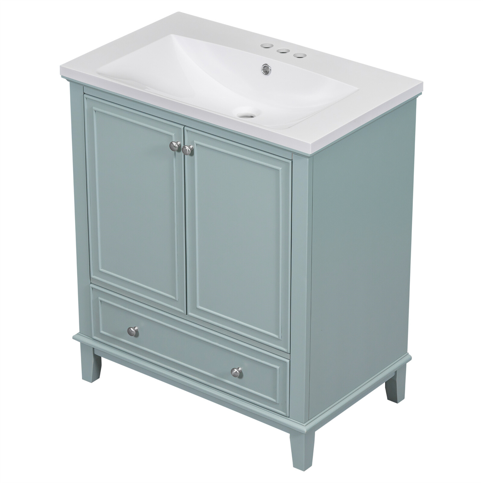 30″ Bathroom Vanity with Sink Storage Cabinet Set with Doors and Drawer