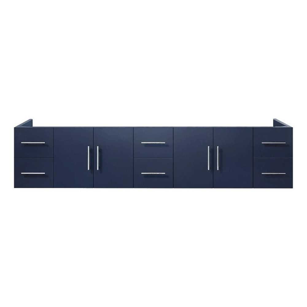 Lexora Home Geneva 84″ Vanity Cabinet in Navy Blue