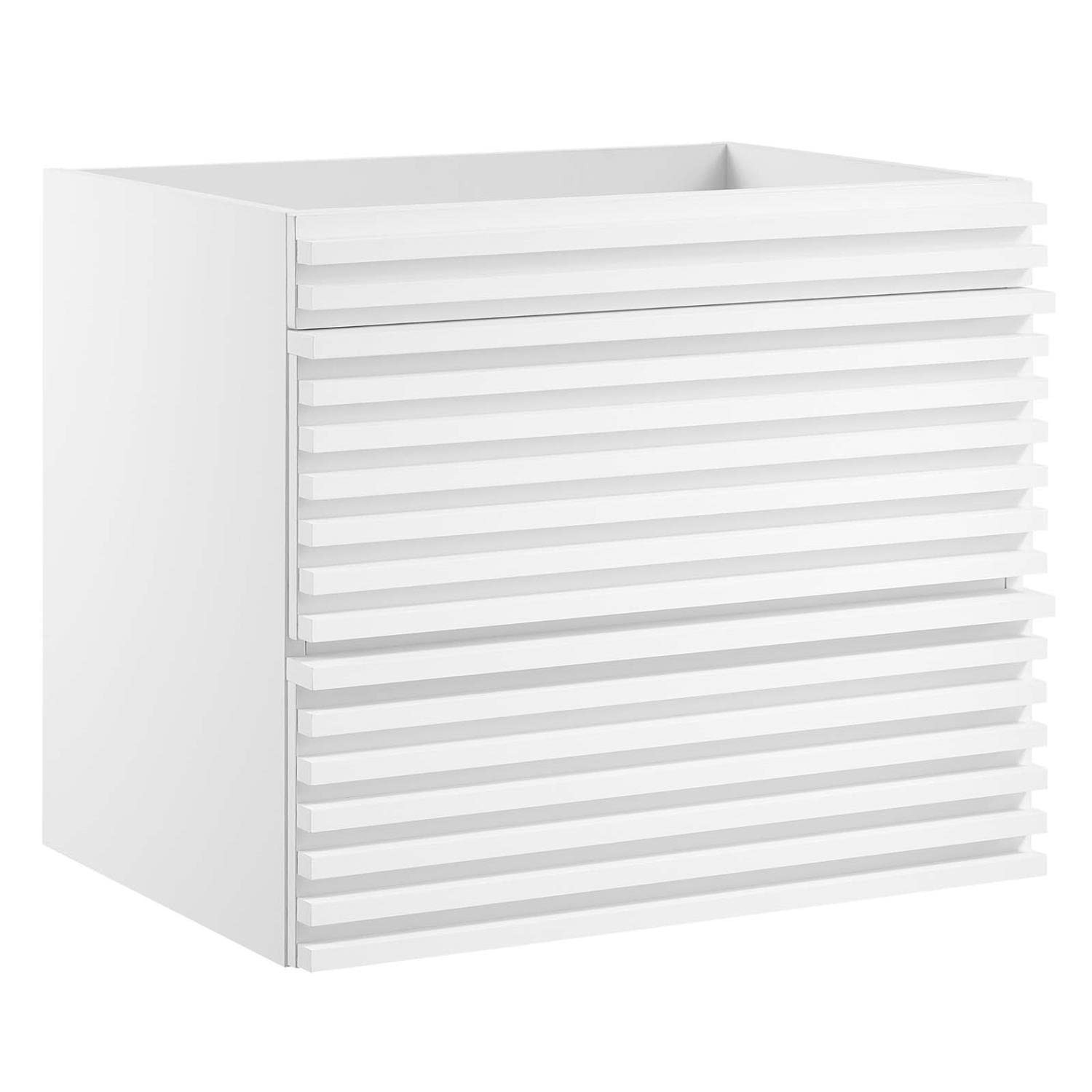 Modway Render 23.5″ MDF Wood Wall-Mount Bathroom Vanity Cabinet in White