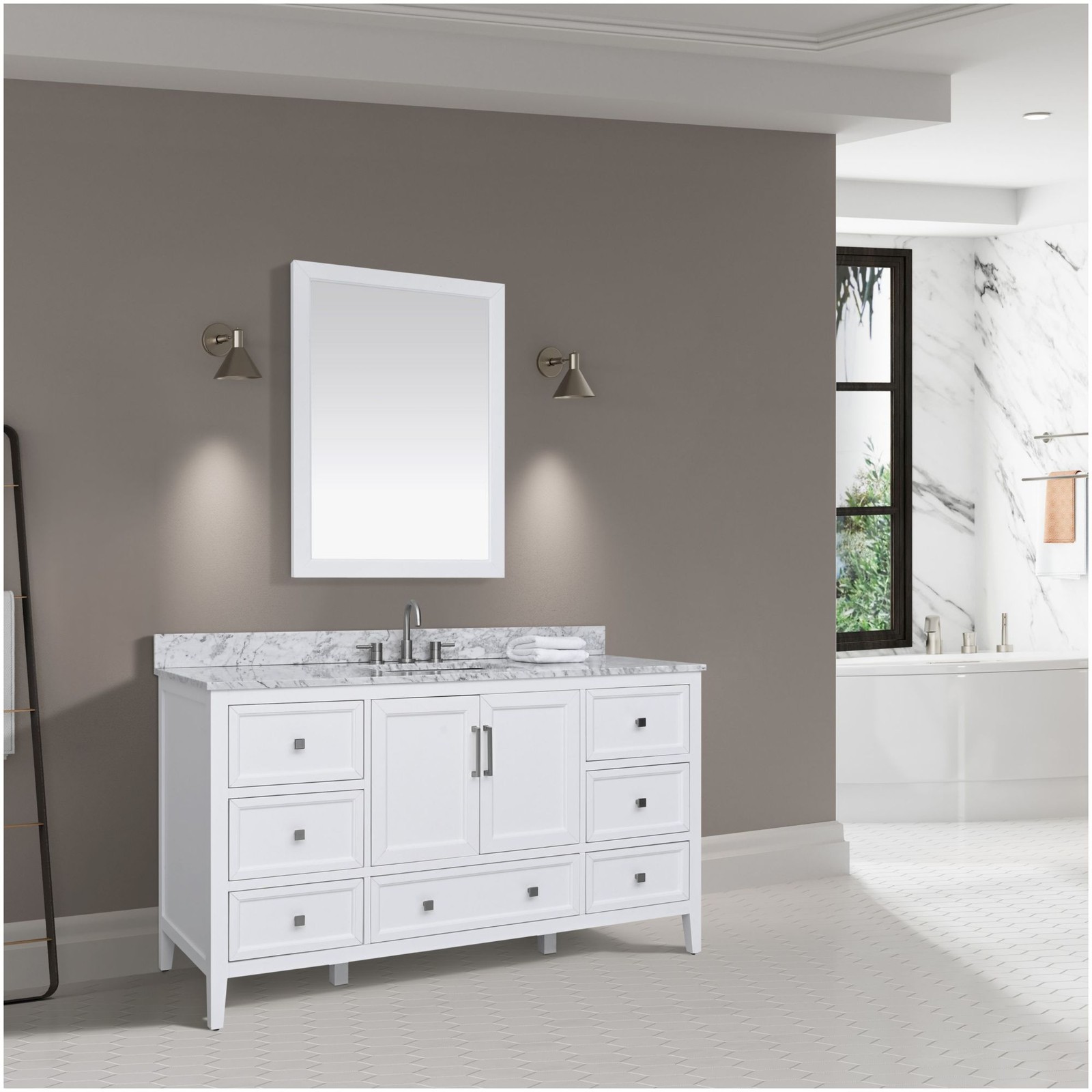 Avanity EVERETTE-V60-WT Everette 60″ Single – White