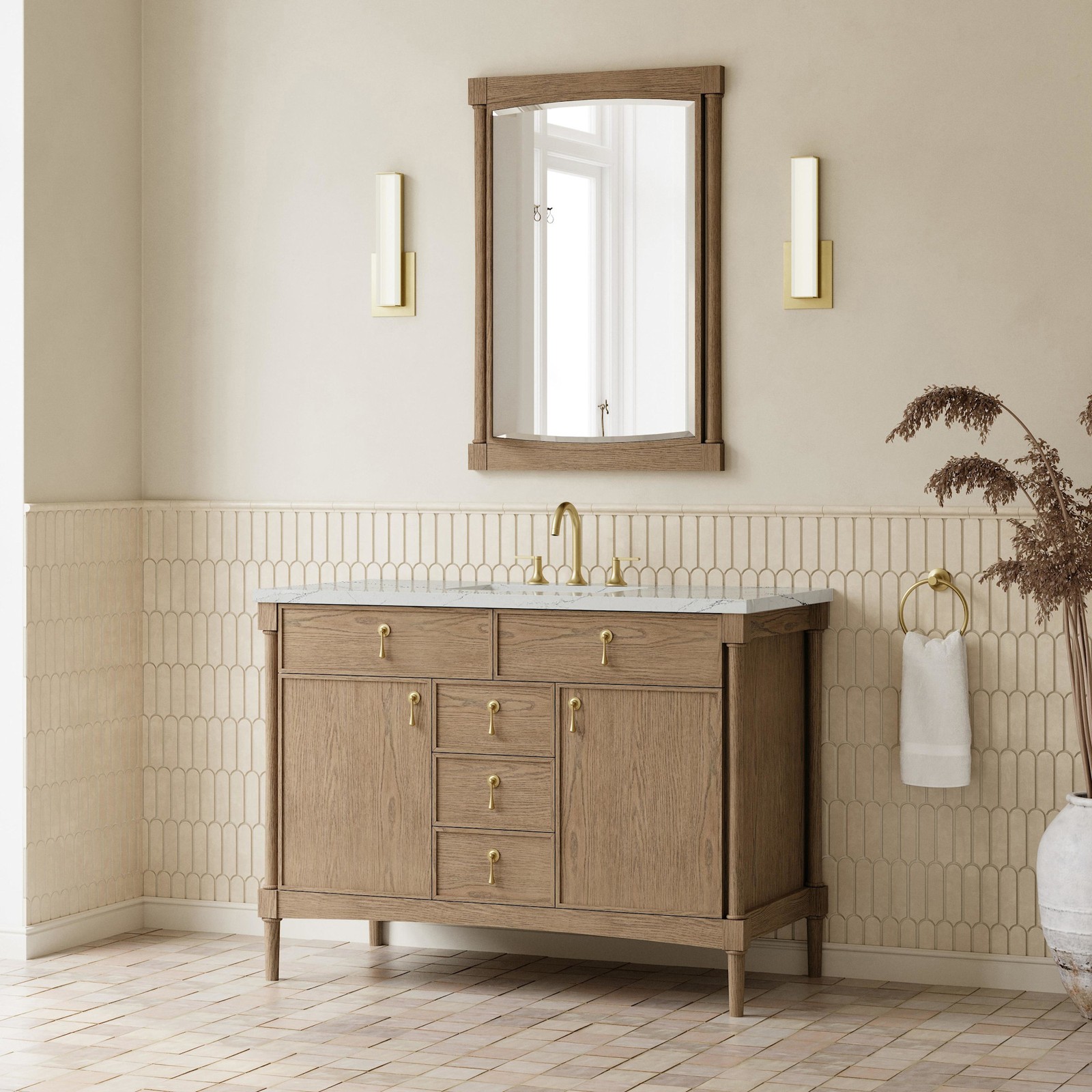James Martin Vanities D680-V48-FENC Kinnsden 48″ – Sable Oak