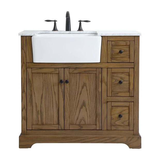 Elegant Lighting – VF60236DW – 36 Inch Single Bathroom Vanity in Driftwood