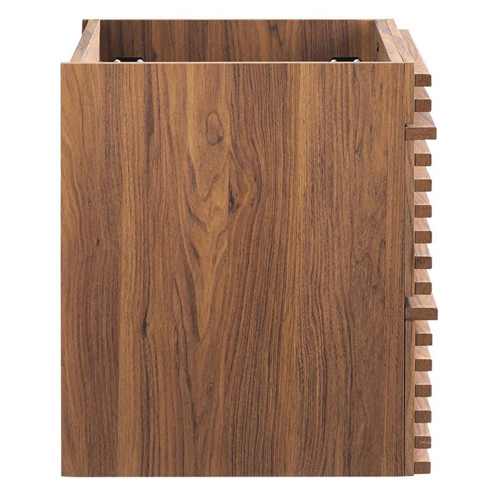 Modway Render 23.5″ MDF Wood Wall-Mount Bathroom Vanity Cabinet in Walnut