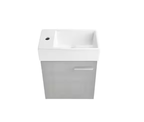 Swiss Madison Colmer 18″ Wall‑Mounted Vanity Base Only – Brushed Gray SM-BV613C