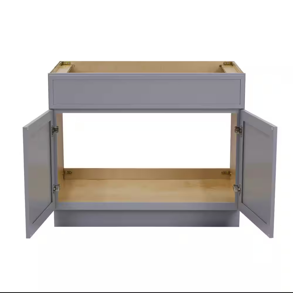 39 In. W X 21 In. D X 32.5 In. H 2-Doors Bath Vanity Cabinet without Top in Gray