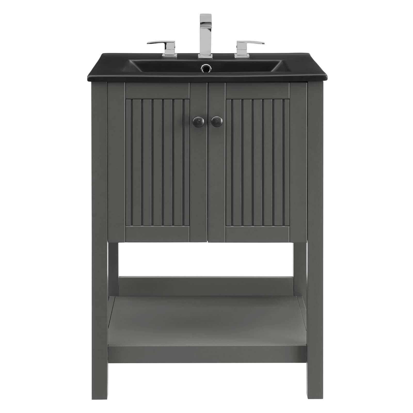Modway Steam 24″ Bathroom Vanity With Sink in Gray Black