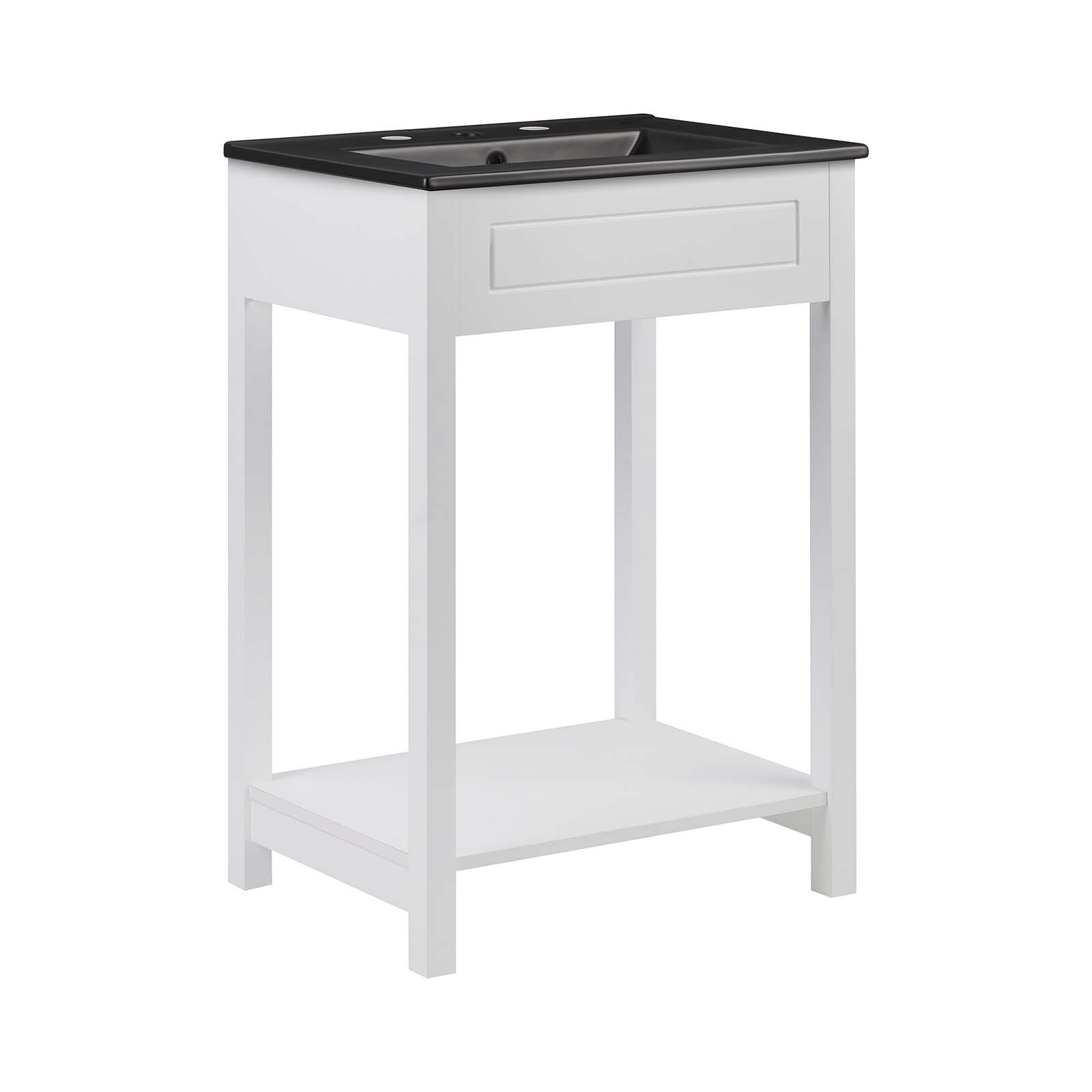 Modway Altura 24″ Bathroom Vanity in White Black