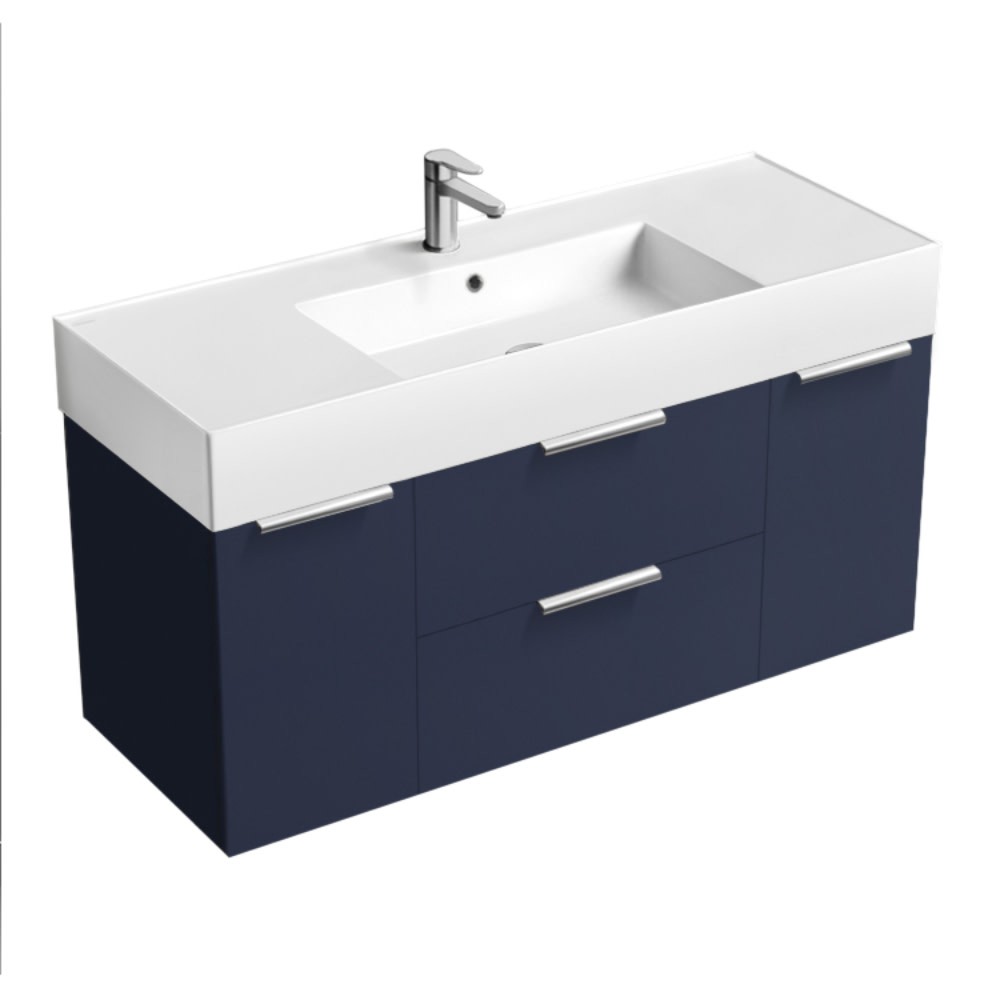Nameeks Derin-4818-W-C Derin 48″ Wall Mounted Single Basin Vanity – Night Blue /