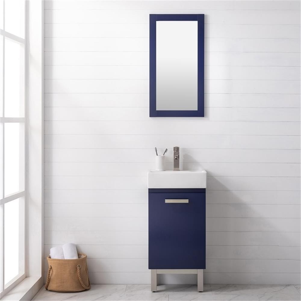 Design Element Stella 16.5″ Wood Single Sink Vanity in Blue