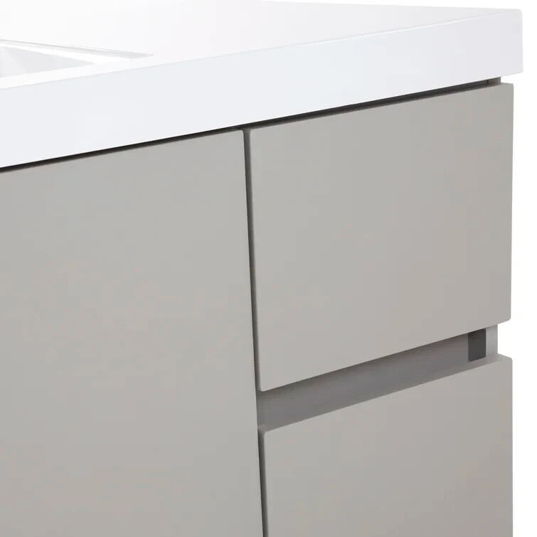 Albion 49″ Wall-Mounted Single Bathroom Vanity Cabinet Set Gray No Basin BR74
