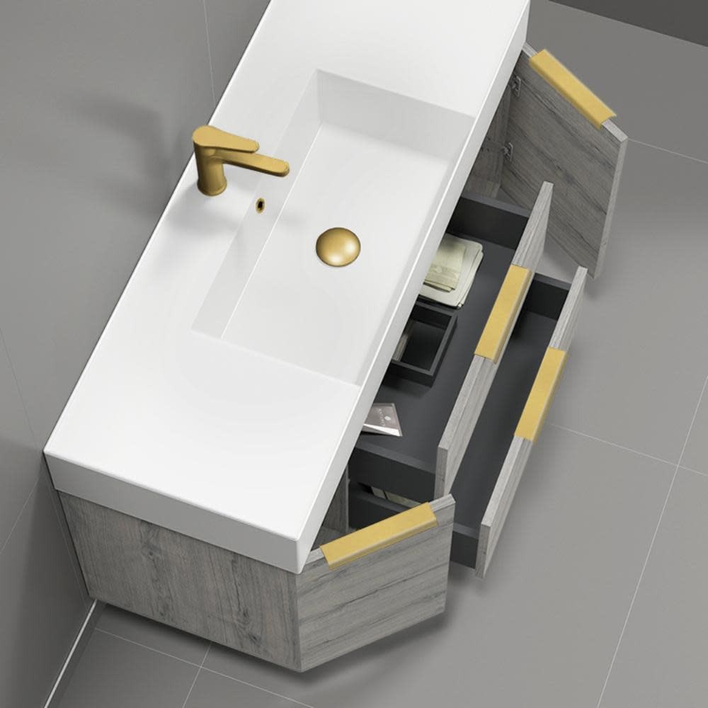 Nameeks Derin-4818-W-C Derin 48″ Wall Mounted Single Basin Vanity – Night Blue /