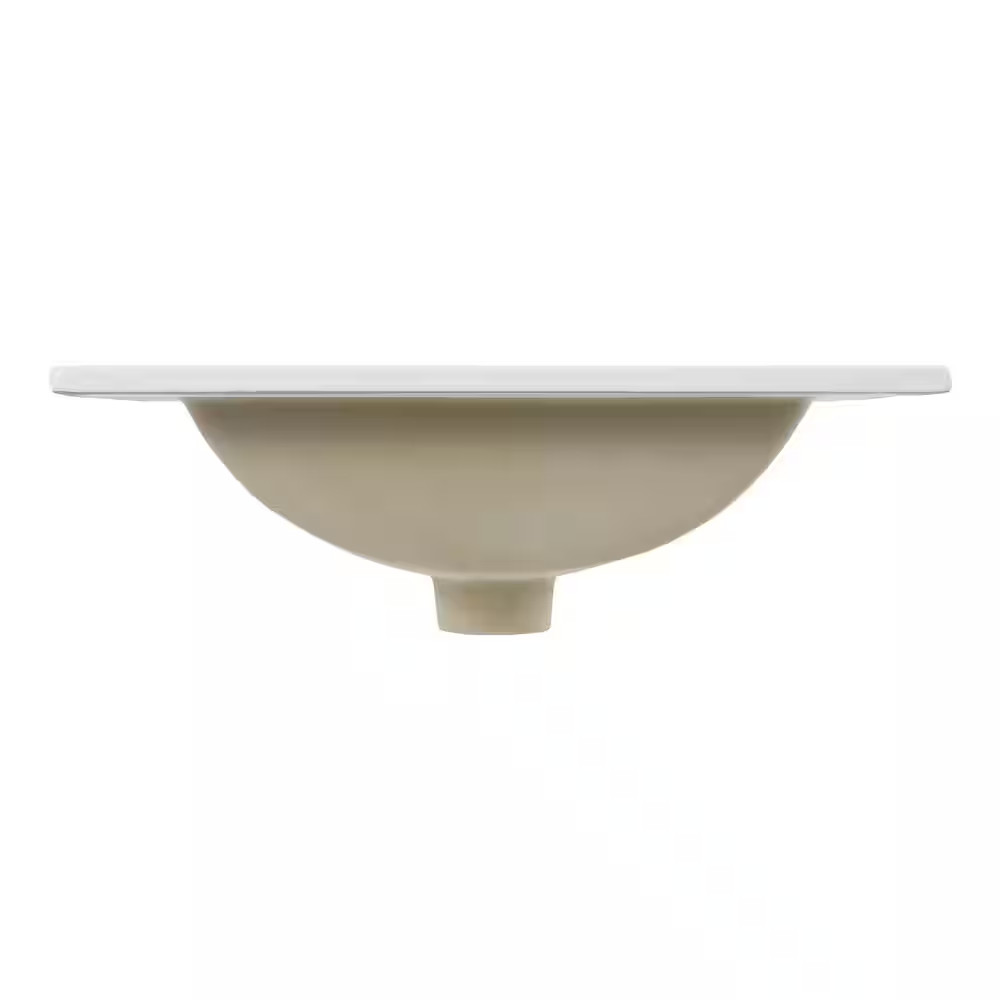 Ancillary 3-Hole 20 in. W x 18.25 in. D Classic Contemporary Rectangular Ceramic