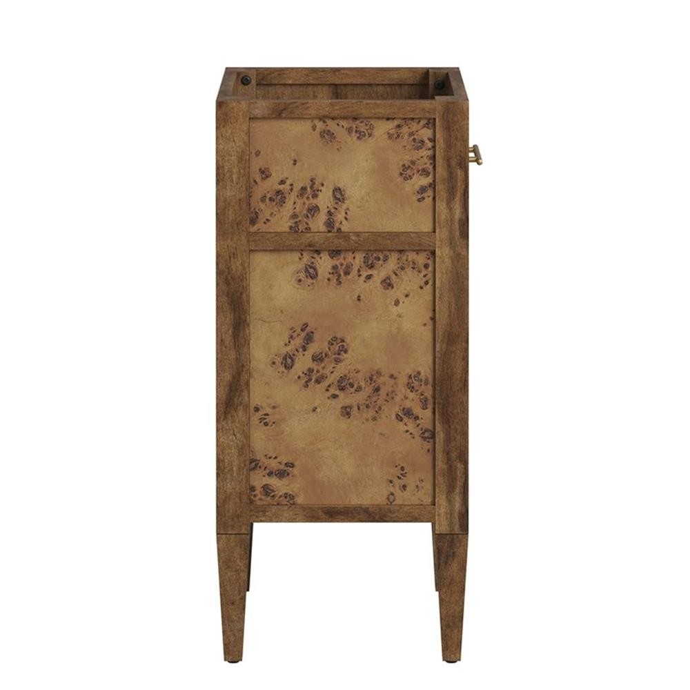 Modway Elysian 18″ Modern Wood Bathroom Vanity in Black and Brown