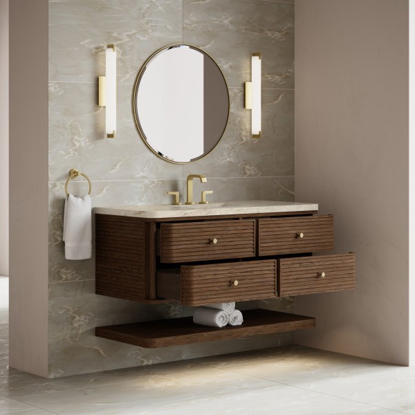 48″ James Martin Allamari D640-V48-SBL-WTJR Vanity Cabinet Tajnar Eclos Top