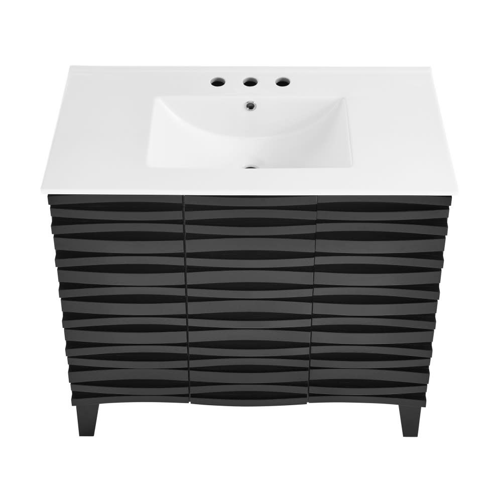 Swiss Madison SM-BV471-3 Cascade 36″ – White Oak / Matte Black