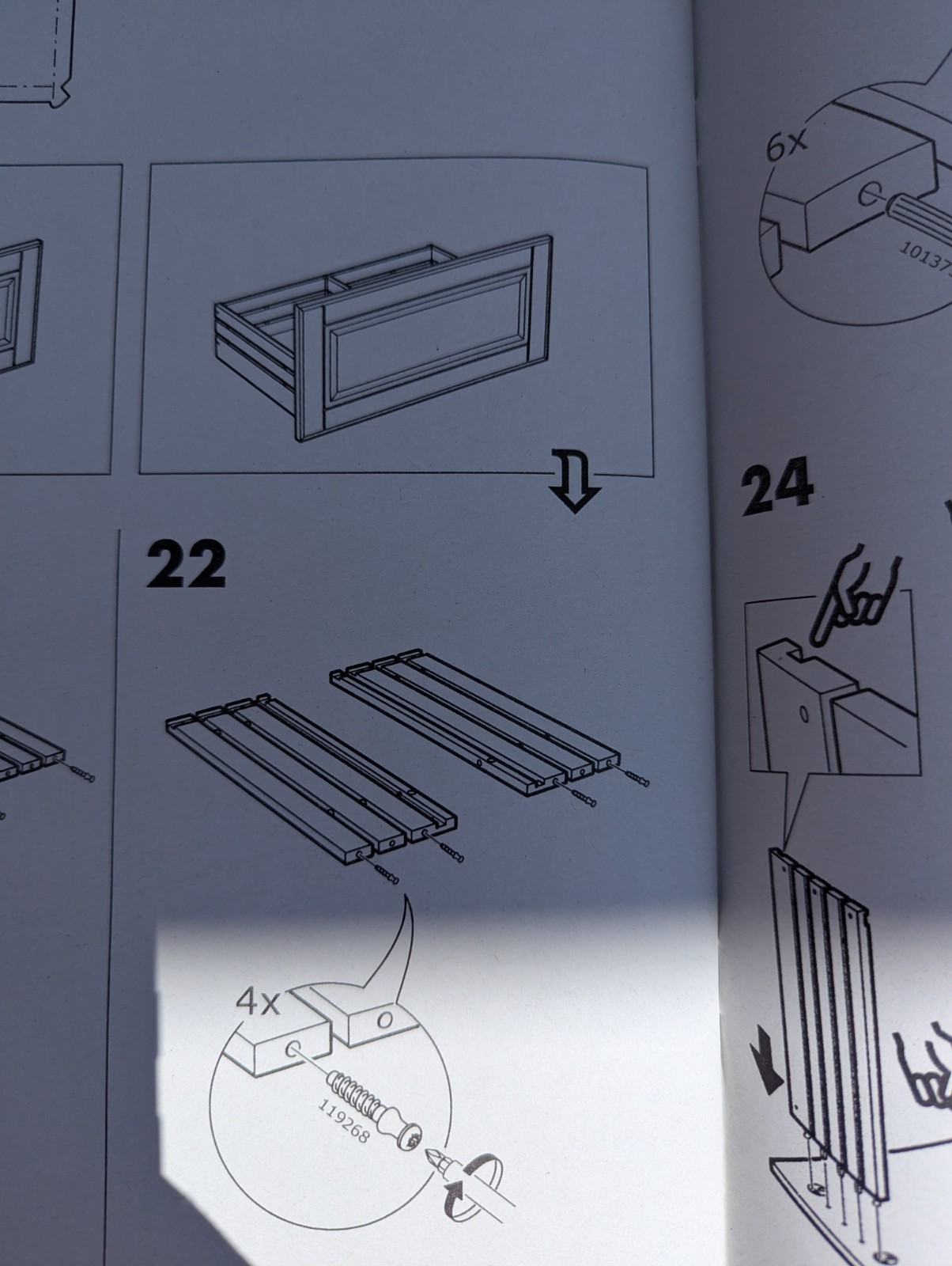 IKEA GODMORGON Bathroom Vanity PARTS – Shallow Inner Drawer Panels 21 1/2″