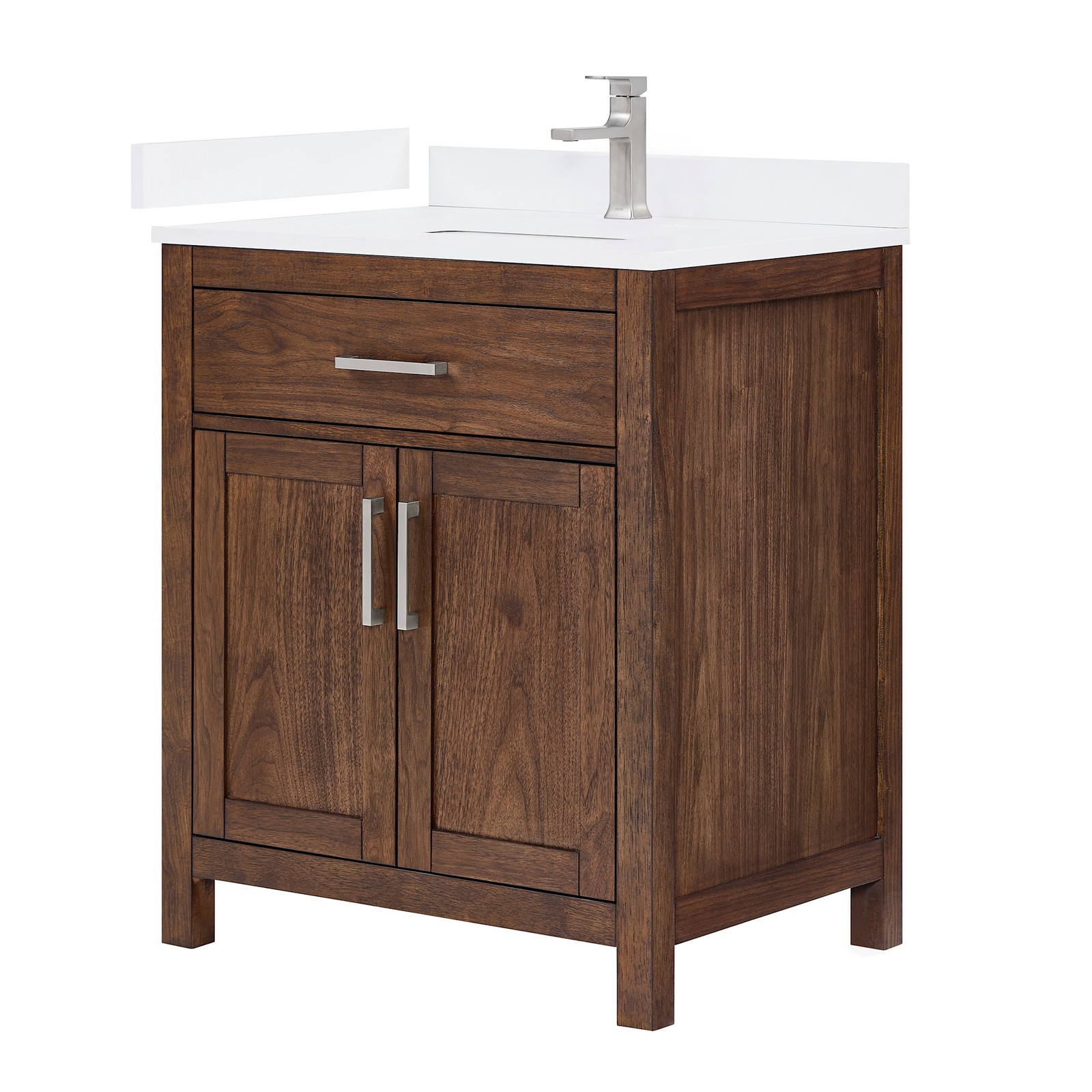 Wyndham Collection WCG242430S-VCA-MXX Beckett 30″ – Whitewashed Oak / White