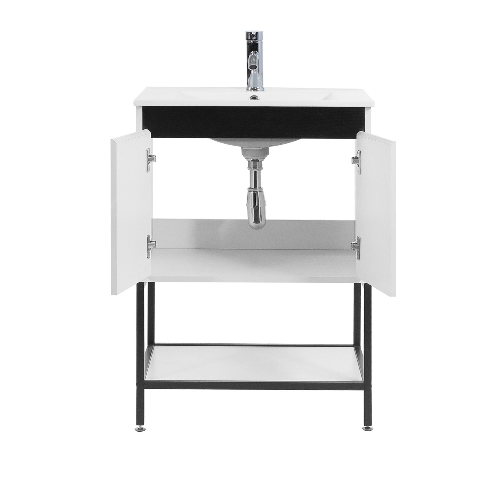 24″ Bathroom Vanity with Sink Floor Stand Storage Cabinet Set & Faucet Combo