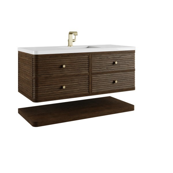48″ James Martin Allamari D640-V48-SBL-3WZ Vanity Cabinet Zeus Silestone Top