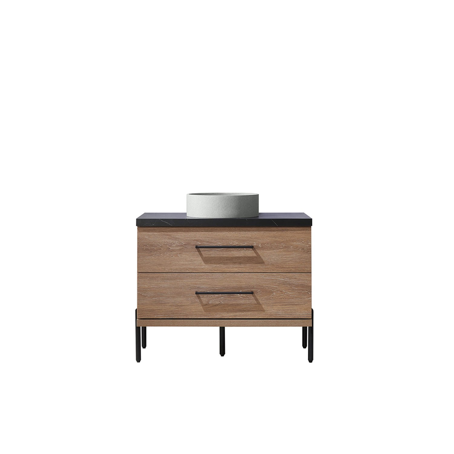 Miseno MV-NM-705136C Trento 36″ – North American Oak / Black
