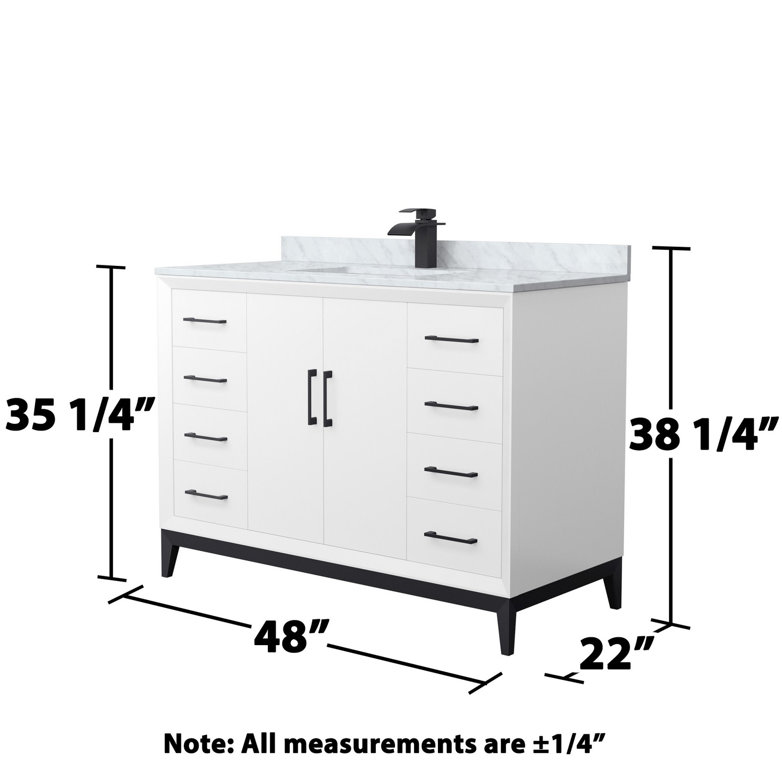 Wyndham Collection WCH818148S-CMUNS-MXX Amici 48″ – White / Satin Bronze