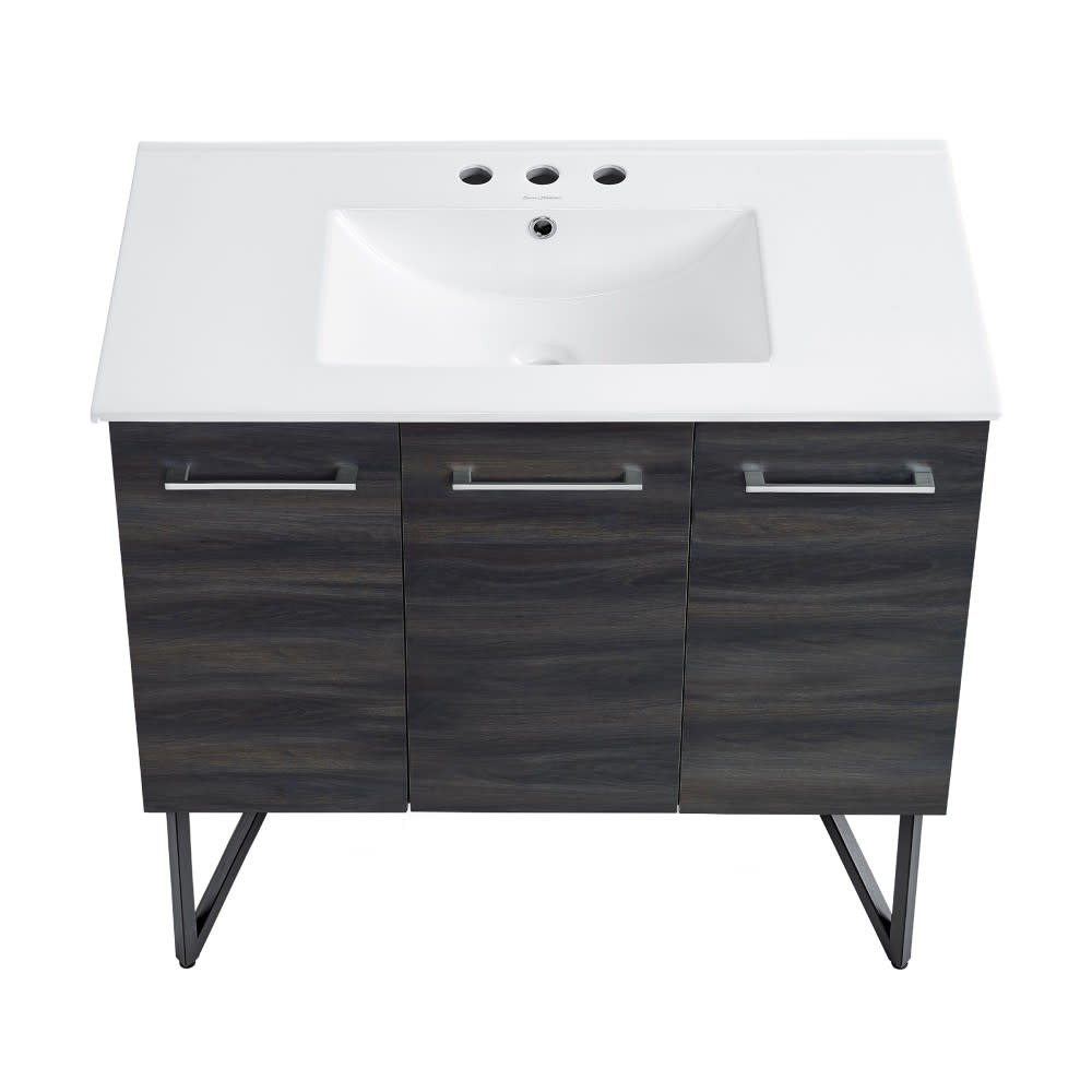 Swiss Madison SM-BV223-3 Annecy 36″ – Black Walnut / White