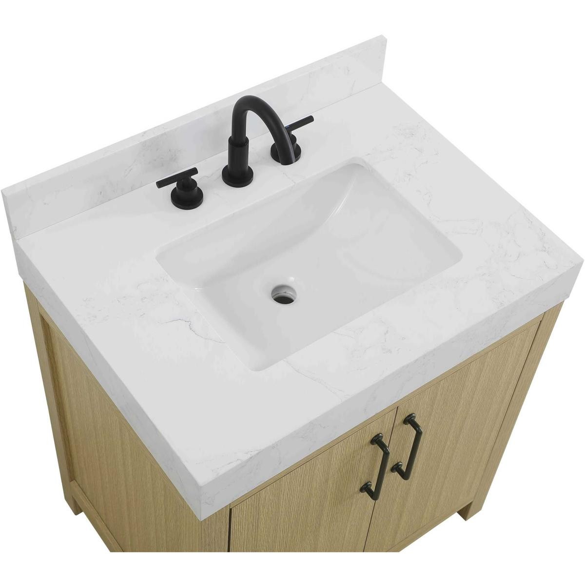 Elegant Lighting VF60630MHB-BS Nathan Vanity Honey Brown