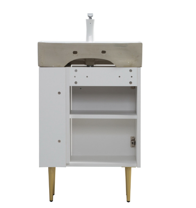 21.6″ Vanity Base Only – Open Shelf on the Right – White (24V06-21WHR)