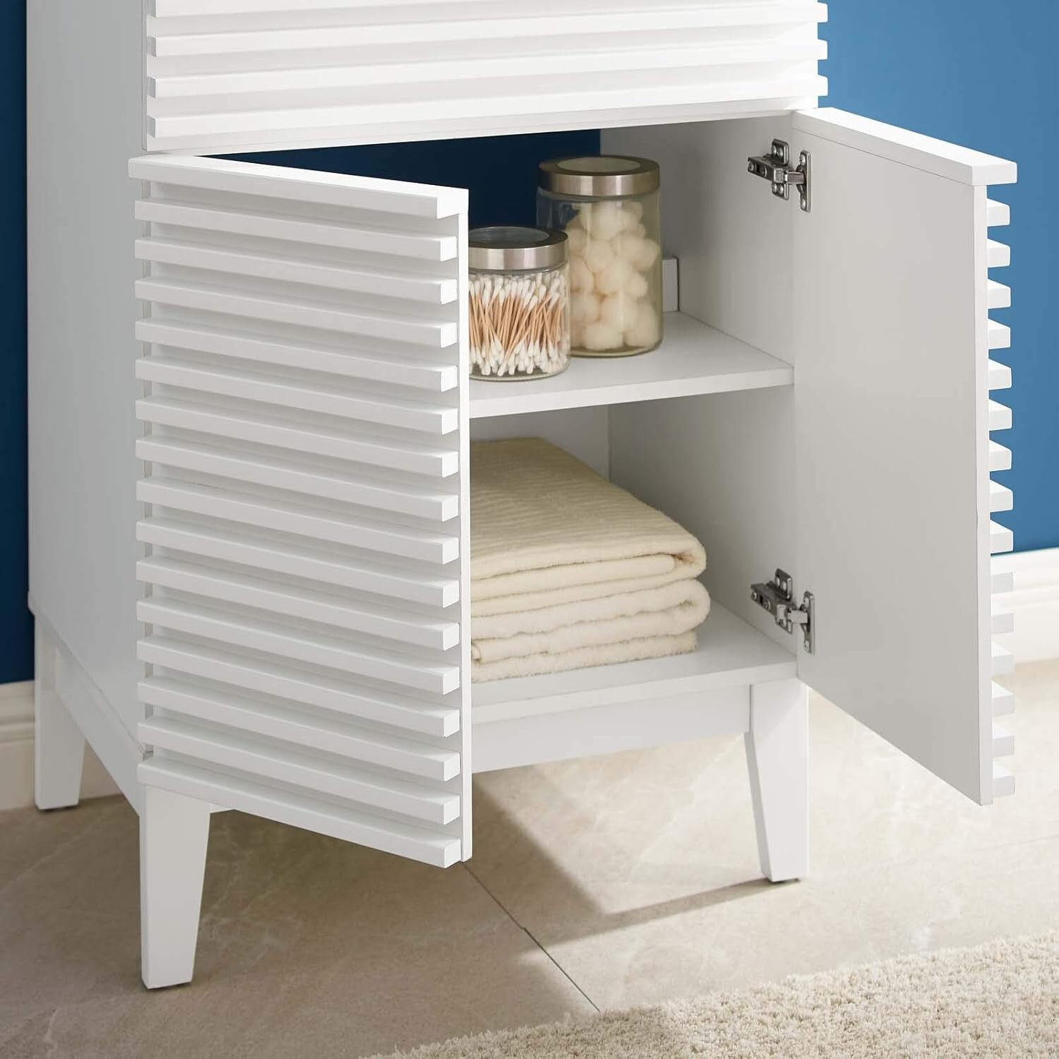 Modway Render Vanity with Sink-Floor, 24 Inch, White White