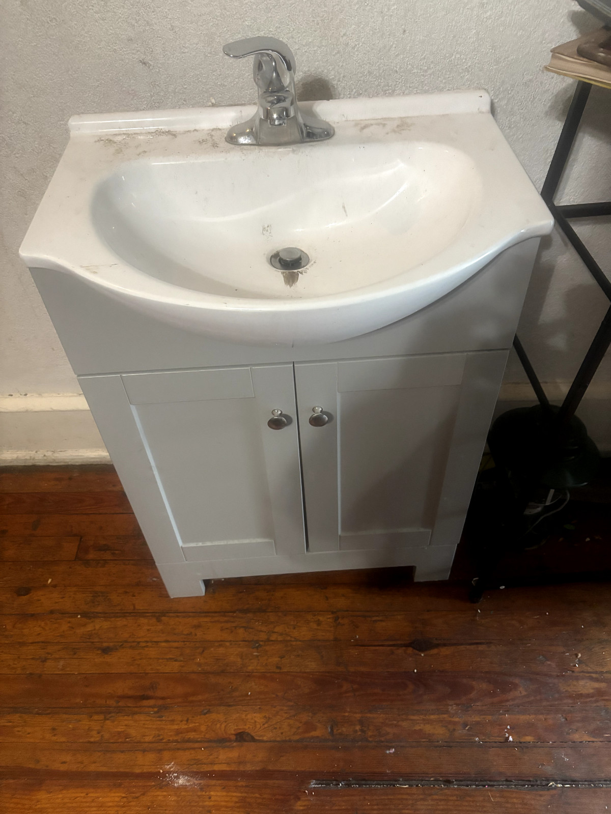 bathroom sink and cabinet