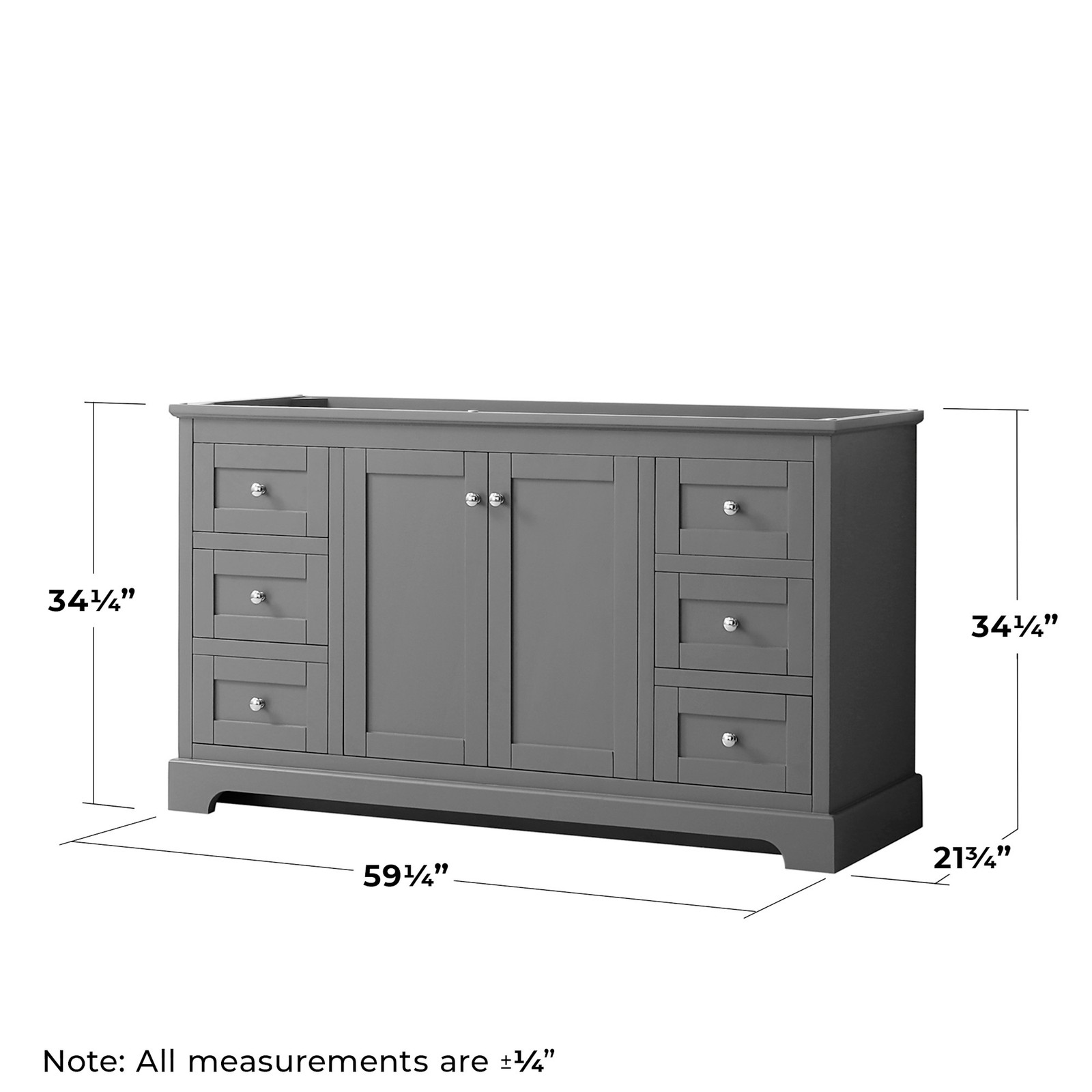 Wyndham Collection WCV232360SCXSXXM58 Avery 60″ Single – White / Polished Chrome