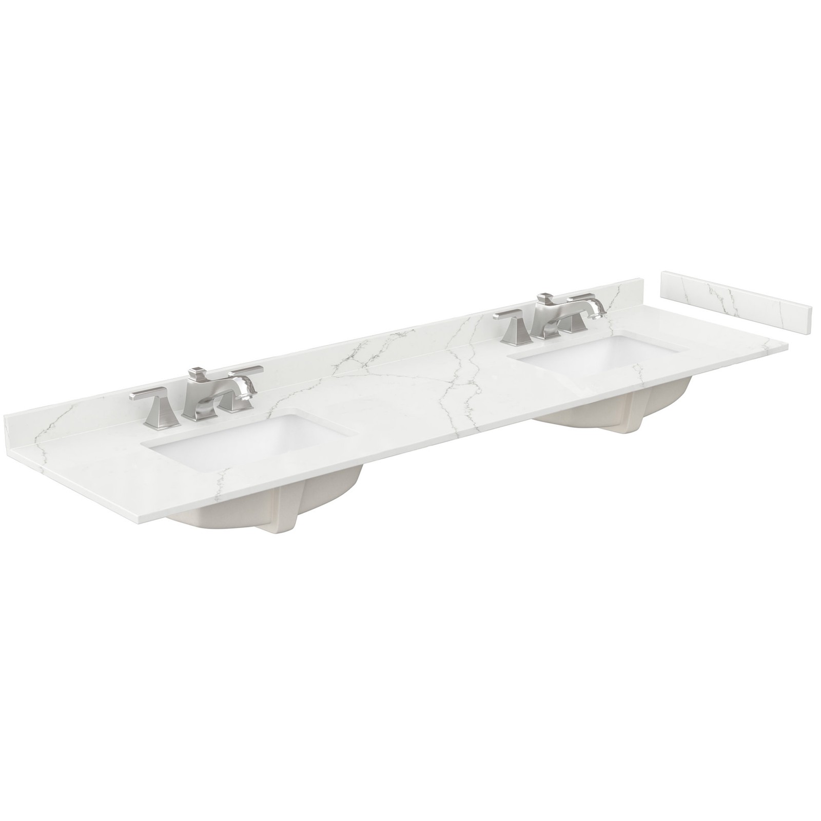Wyndham Collection WCFQC380DTOPUNS-Q 80″ Quartz Vanity Top – Giotto Quartz