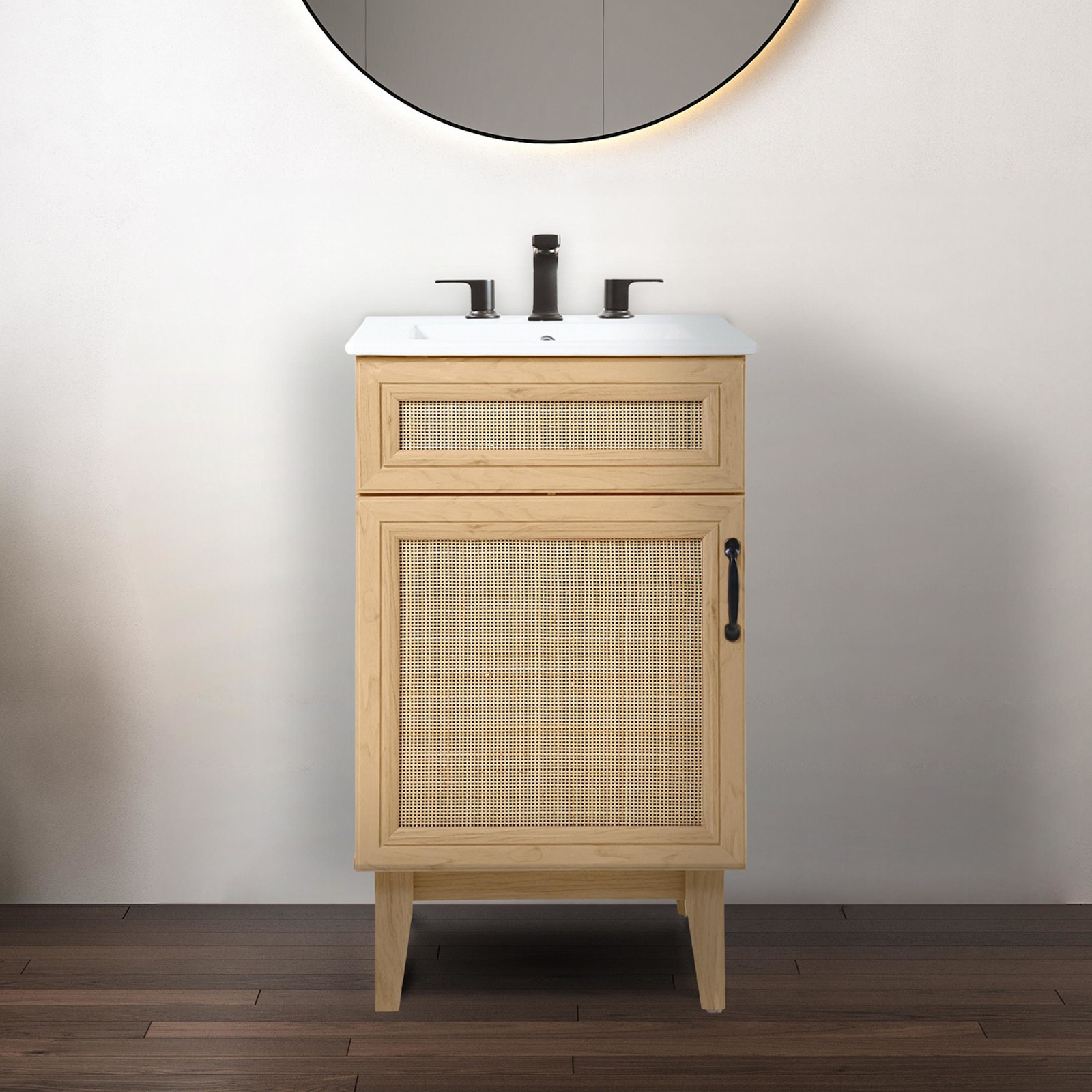 JONATHAN Y Lighting VAN1008 Javer 20″ Single – Wood