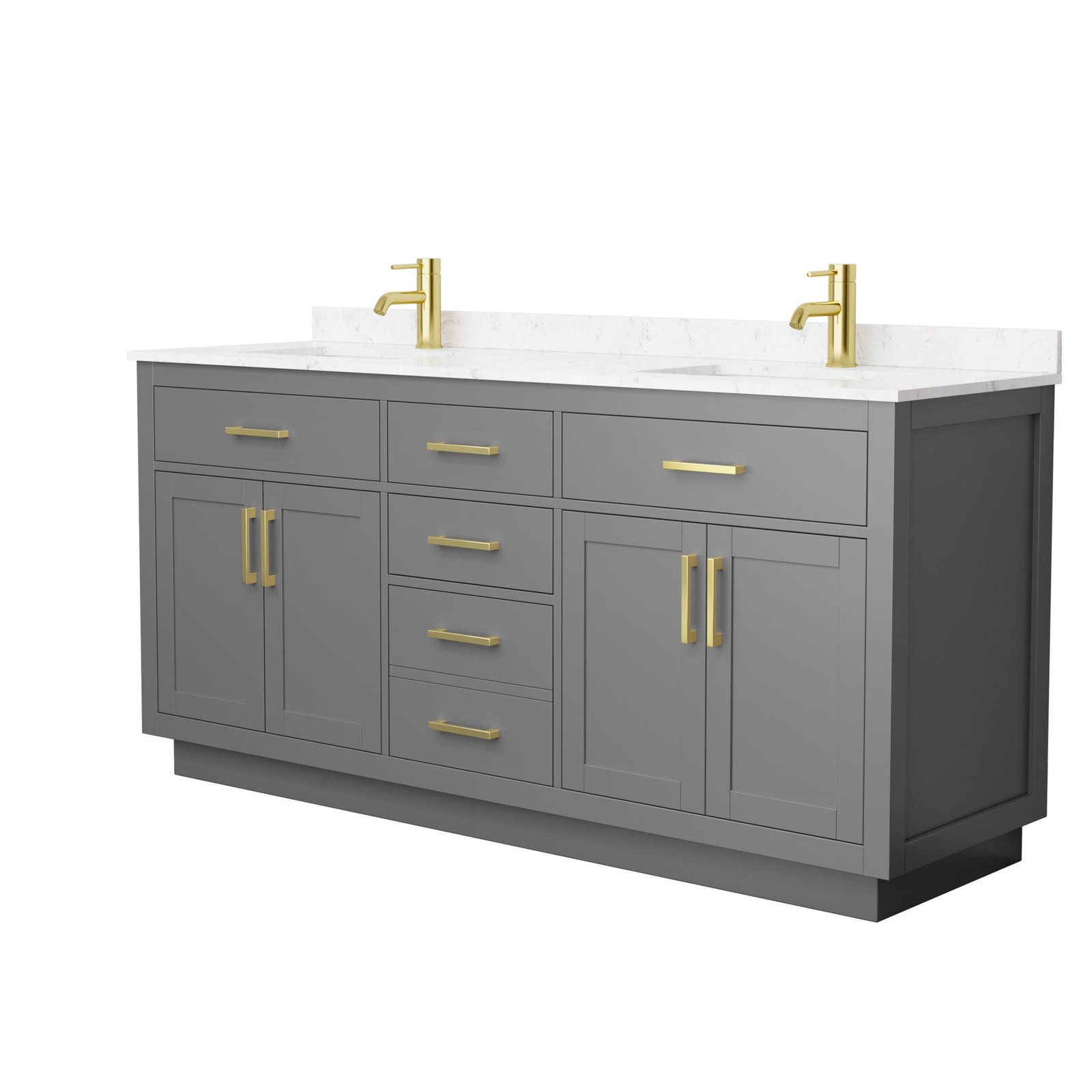 Wyndham Collection WCG262672D-VCA-UNSMXX Beckett TK 72″ – Dark Gray / White