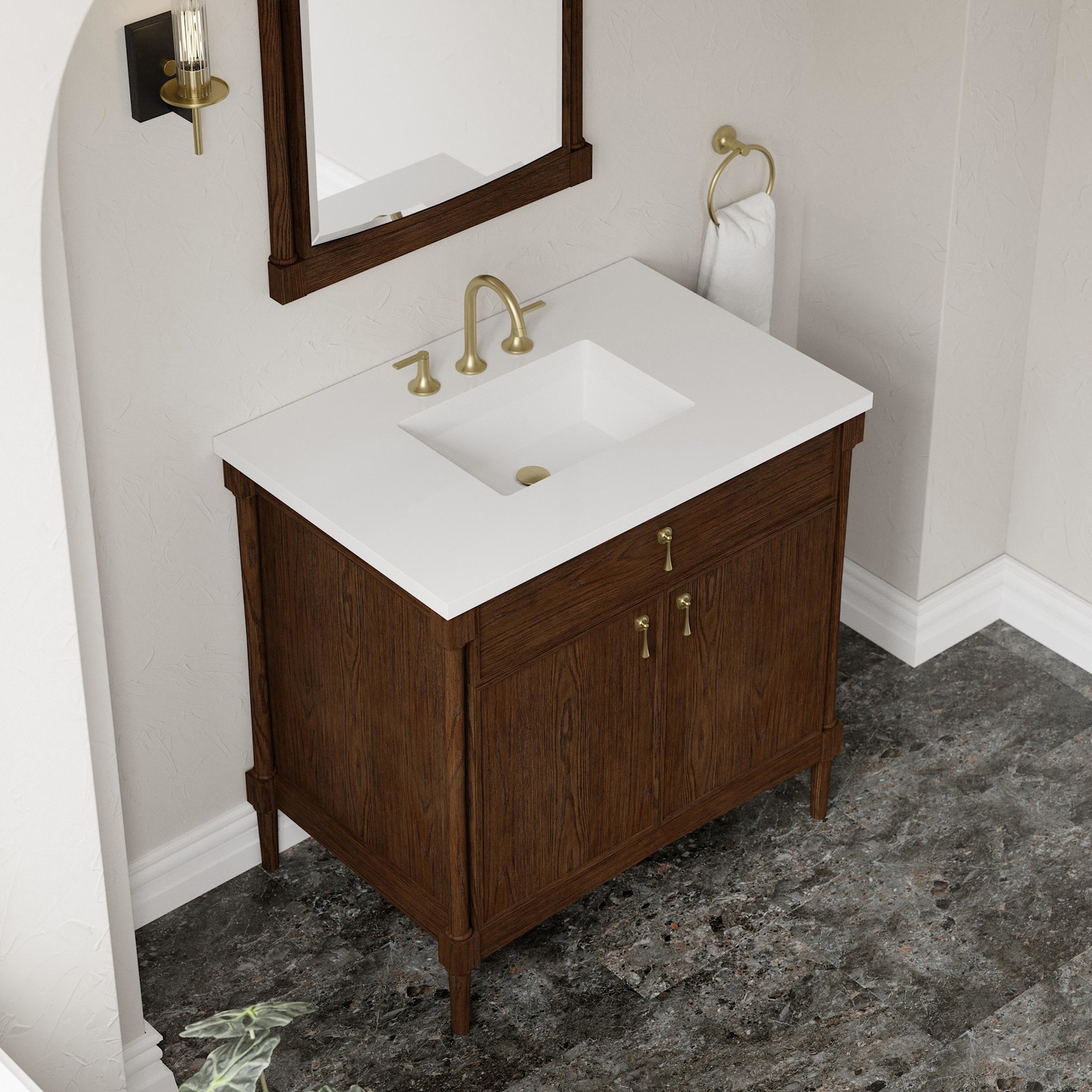 James Martin Vanities D680-V36-3WZ Kinnsden 36″ – Sable Oak